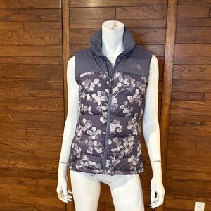 The North Face Gray Floral Vest